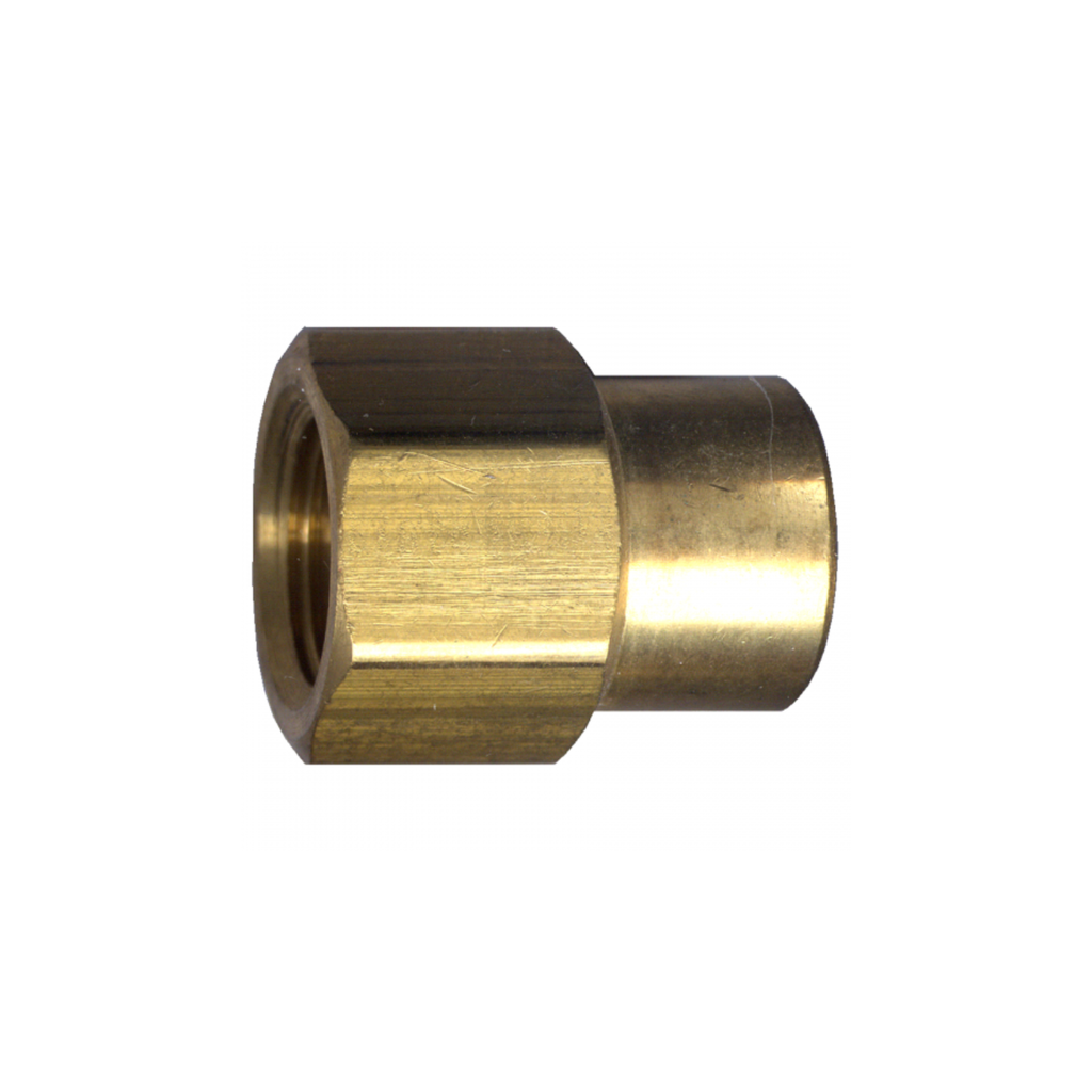 BRASS REDUCER 3/8 FPTX1/4 FPT
