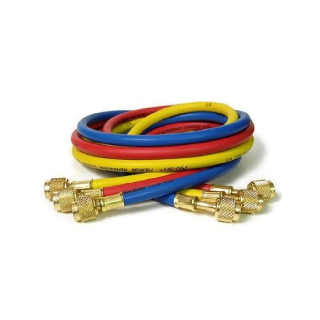 HP5A PREMIUM REFRIGERANT CHARGE HOSES WITH MICROSEAL, 5FT 3-PACK