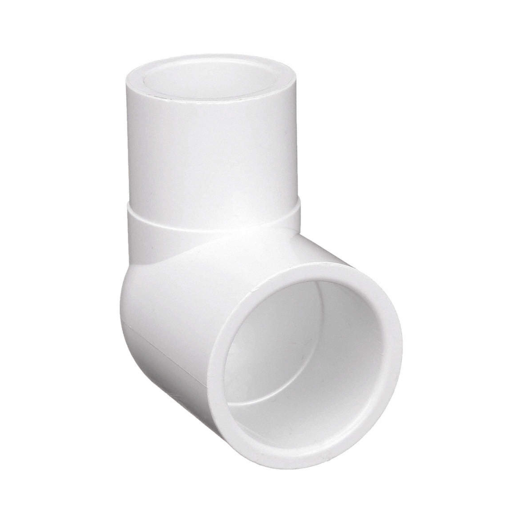 90 °  STREET ELBOW: 3/4 IN X 3/4 IN FITTING, SCHEDULE 40, MALE SPIGOT X FEMALE SOCKET, WHITE