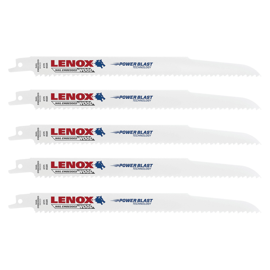 9"X3/4" 6TPI BI-METAL NAIL EMBEDDED WOOD RECIP 5 PK