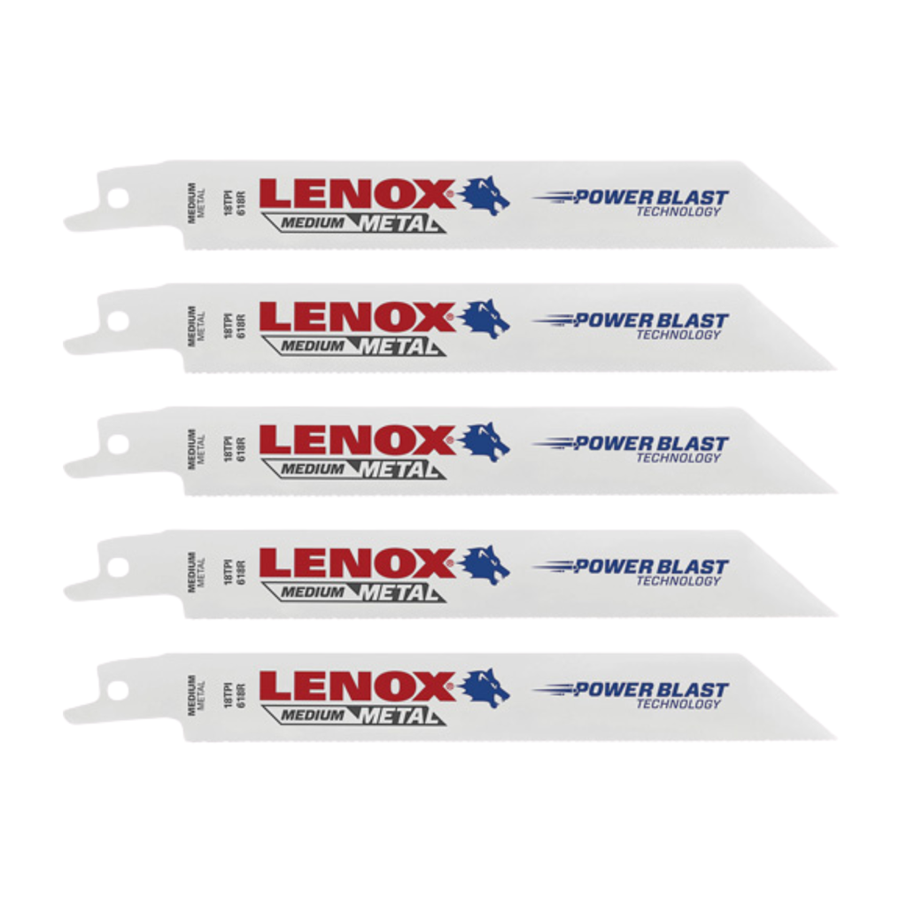 6"X3/4" 18TPI BI-METAL MEDIUM METAL RECIP 5 PK