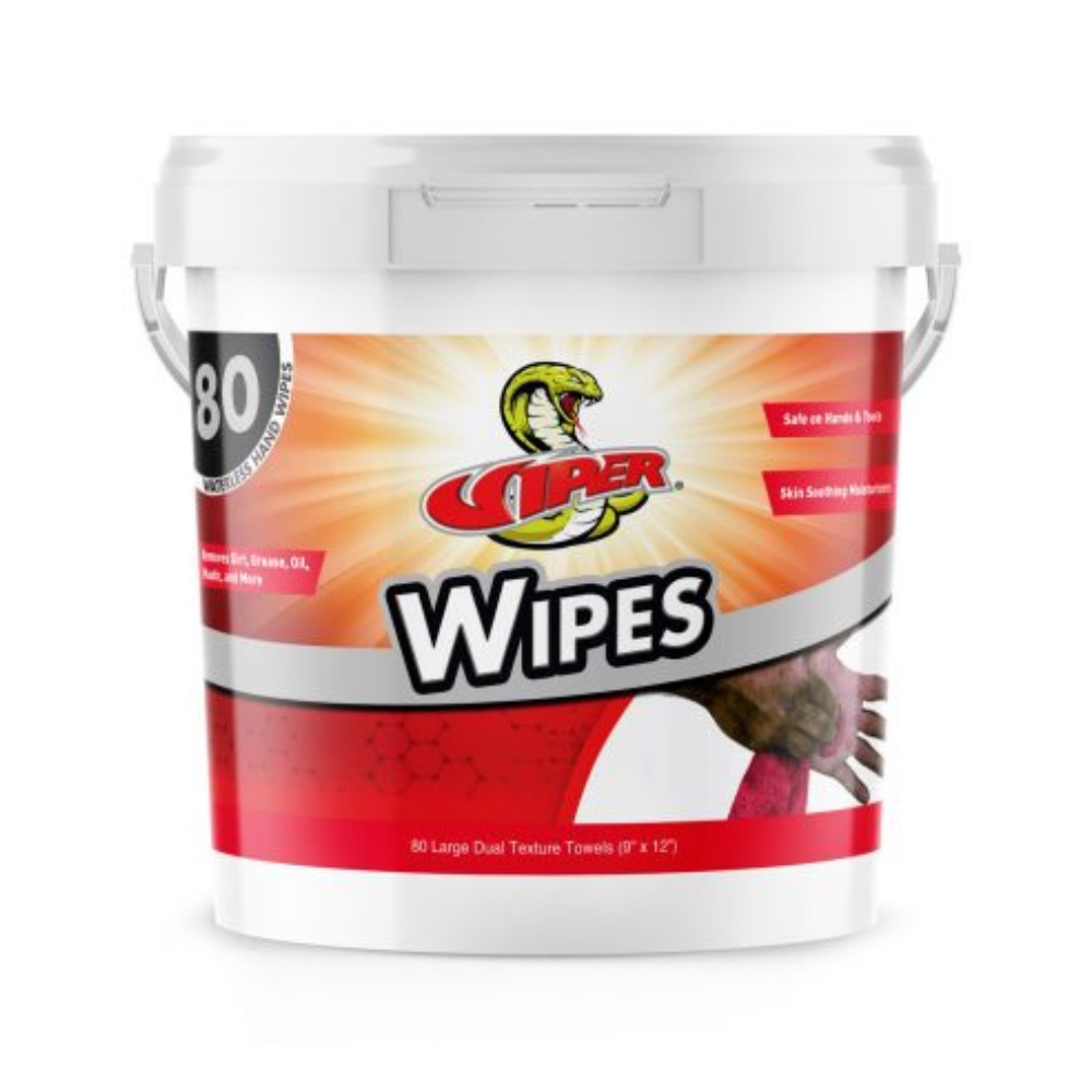 VIPER WIPES WATERLESS HAND WIPES 80 CT