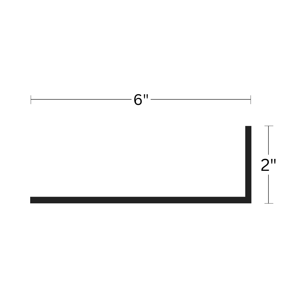 TRIM L-PROFILE OUTSIDE CORNER 2" x 6" x 10'