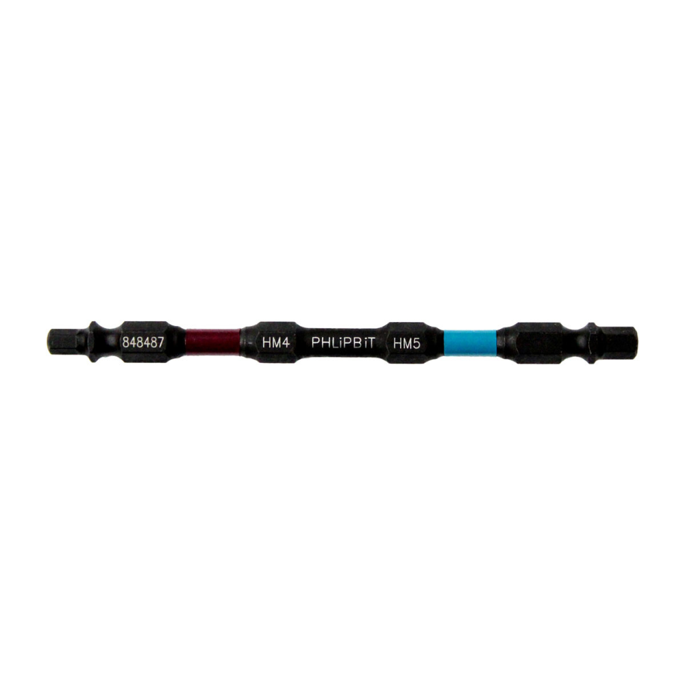 PHLIPBIT HX4-HX5 MAROON/TEAL 4" DOUBLE-ENDED IMPACT BIT