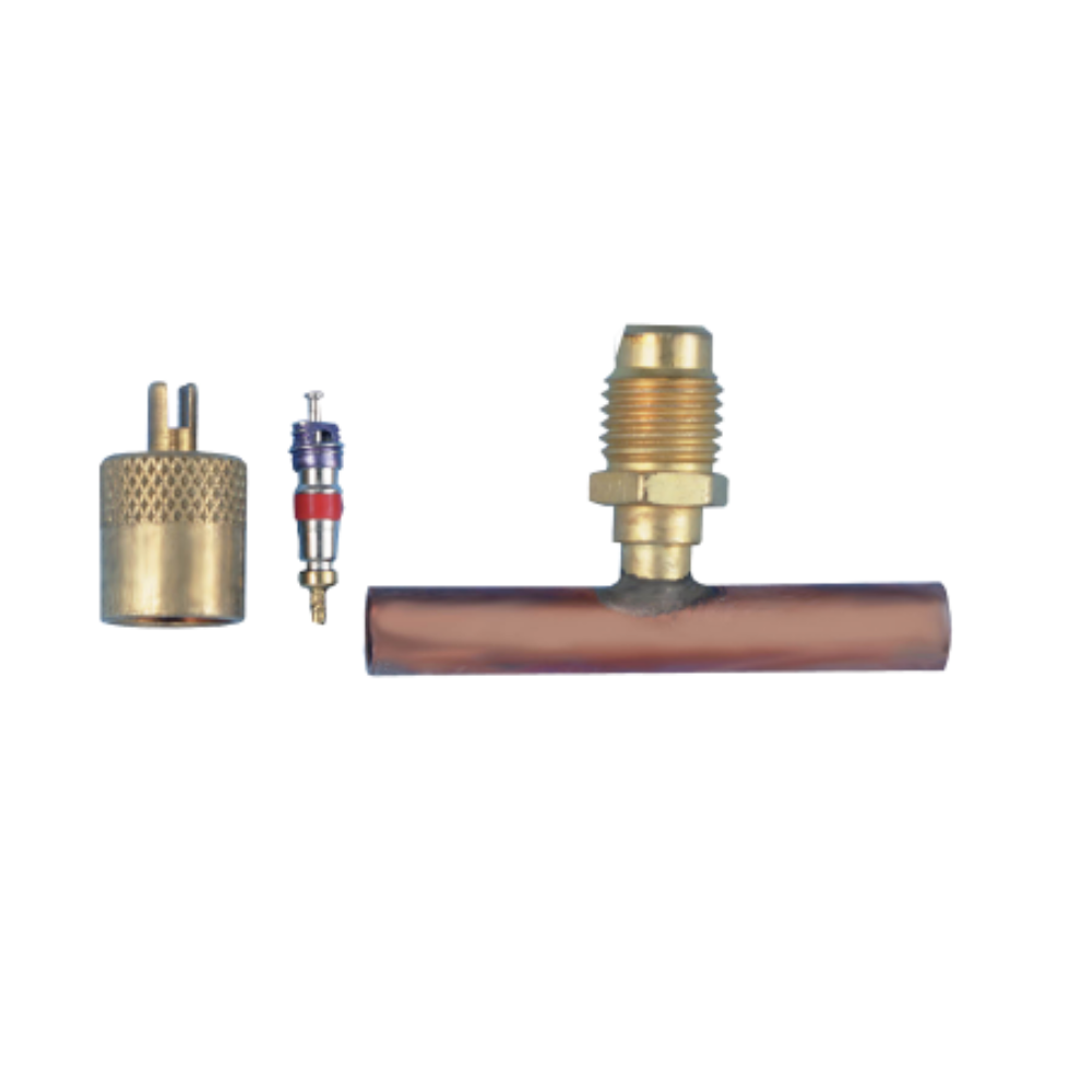 SF5421 TEE COPPER, 1/4" ODS X 1/4" MALE FLARE ON BRANCH - 2 EA