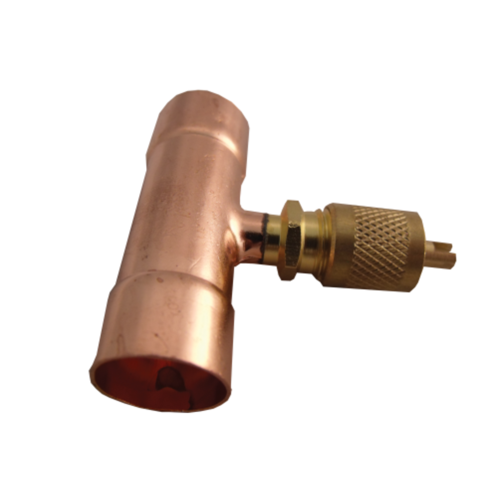 SF8458 TEE COPPER FOR 5/8" TUBE X 1/4" MALE FLARE ON BRANCH - 2 EA