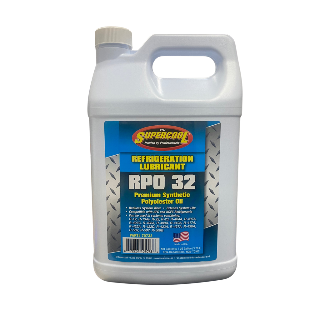 HVAC RPO- 32 VISC. REFRIGERATION LUBRICANT 128OZ PLASTIC BOTTLE