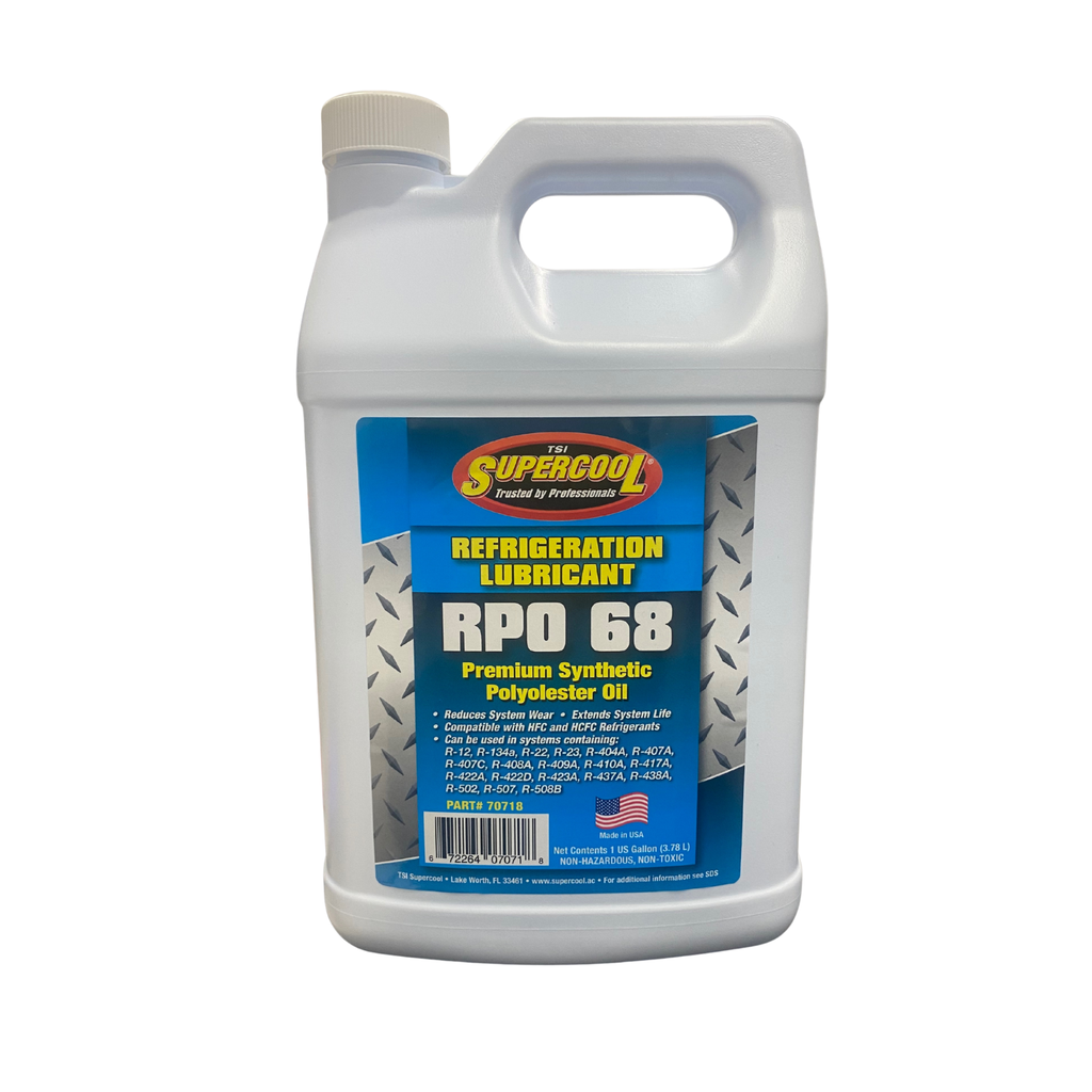 HVAC RPO- 68 VISC. REFRIGERATION LUBRICANT 128OZ PLASTIC BOTTLE