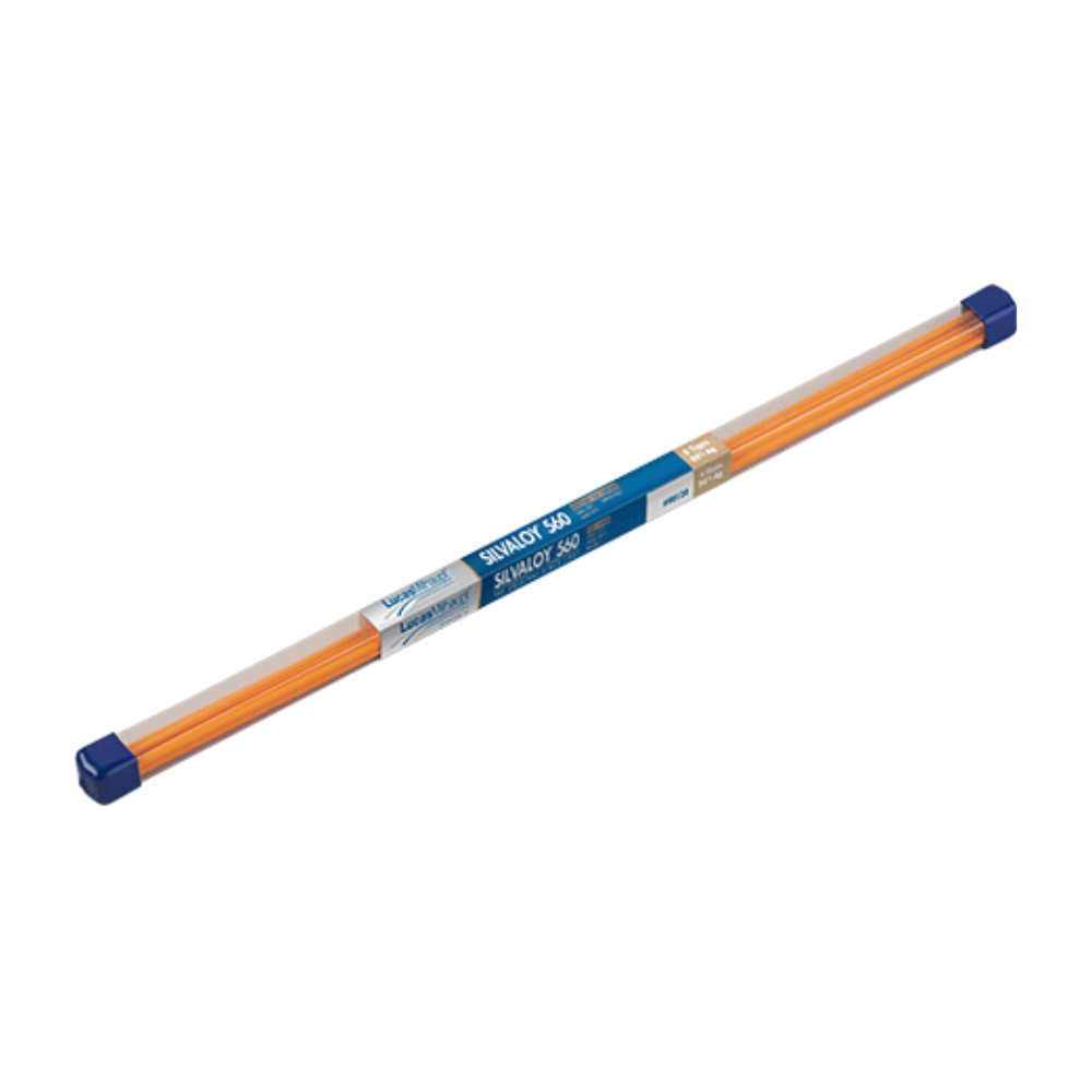 SILVALOY 560 FLUX COATED ORANGE ROD .062 X 18" x 8 STICK TUBE