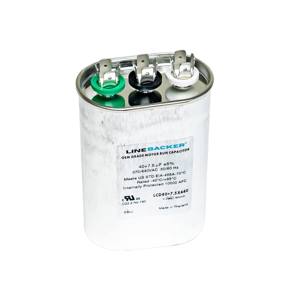 LCD40+7.5X440 LB OVAL DUAL RUN CAPACITOR