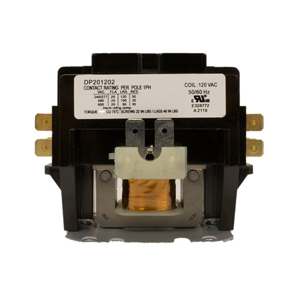 DP201202 CONTACTOR 20A 120V 2 POLE