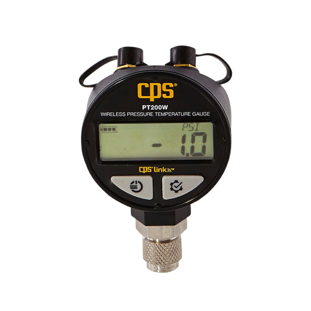 PT200W WIRELESS PRESSURE/TEMPERATURE ANALYZER WITH DIGITAL DISPLAY AND CPS LINK READY - INCLUDES (1) TEMP CLAMP & SOFT CASE