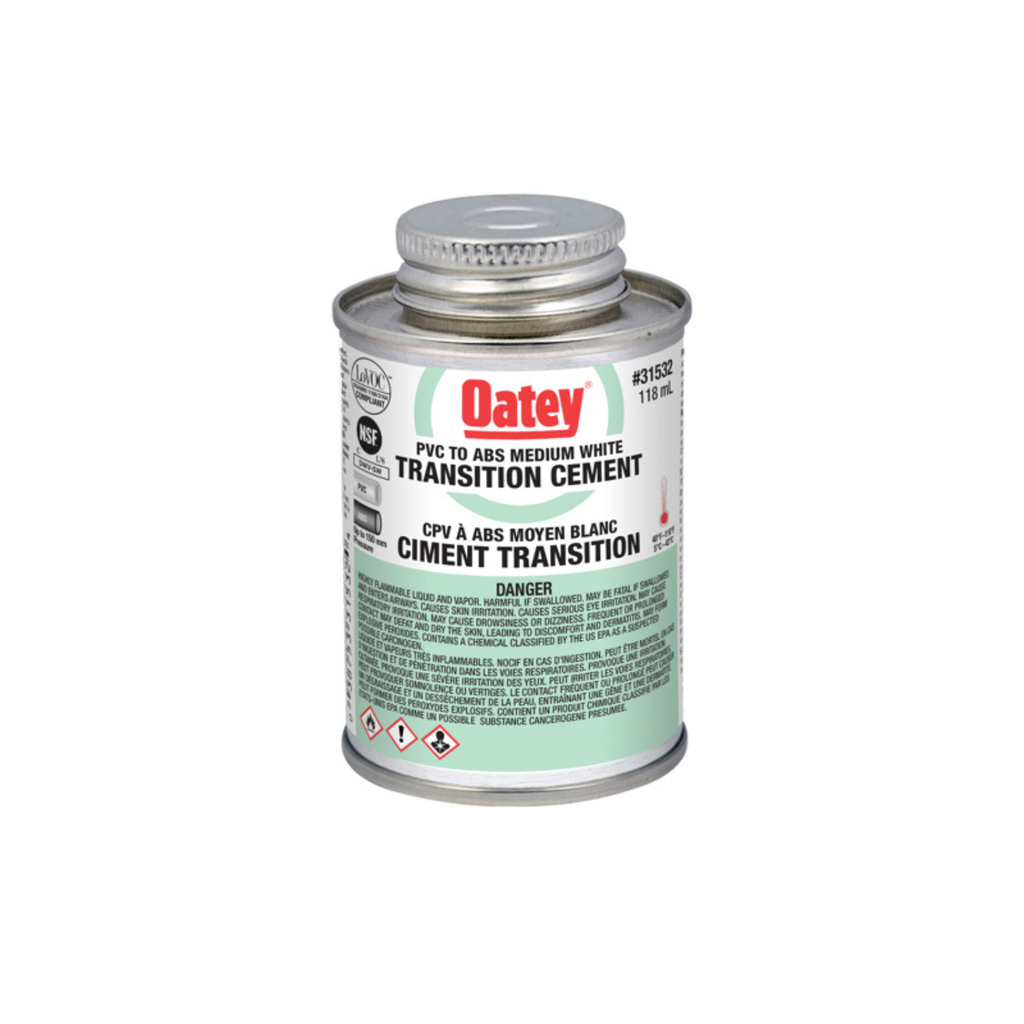 OATEY® ABS TO PVC TRANSITION WHITE CEMENT 118ML