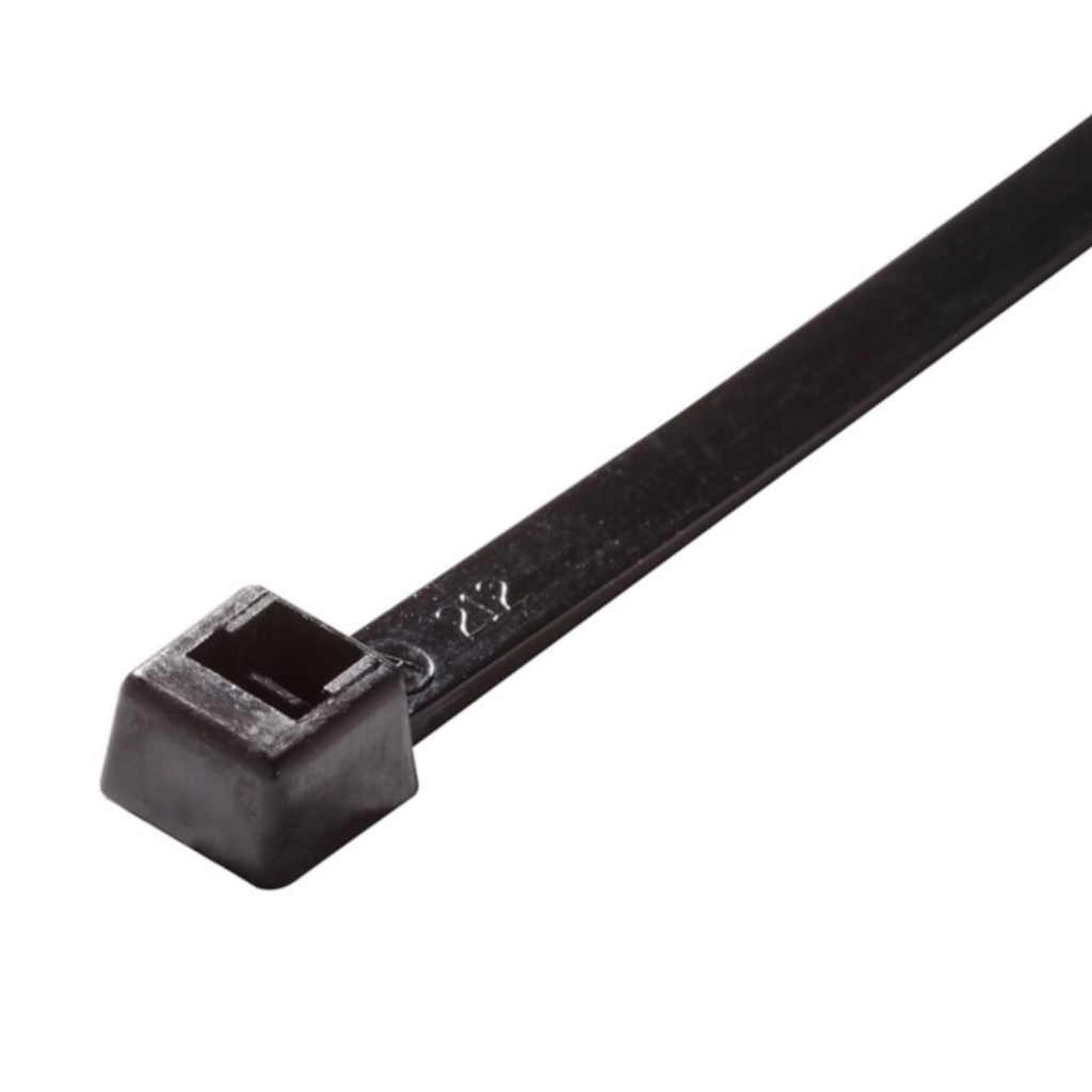 BLACK CABLE TIE UVR 6"x9/64" (PACK 100)