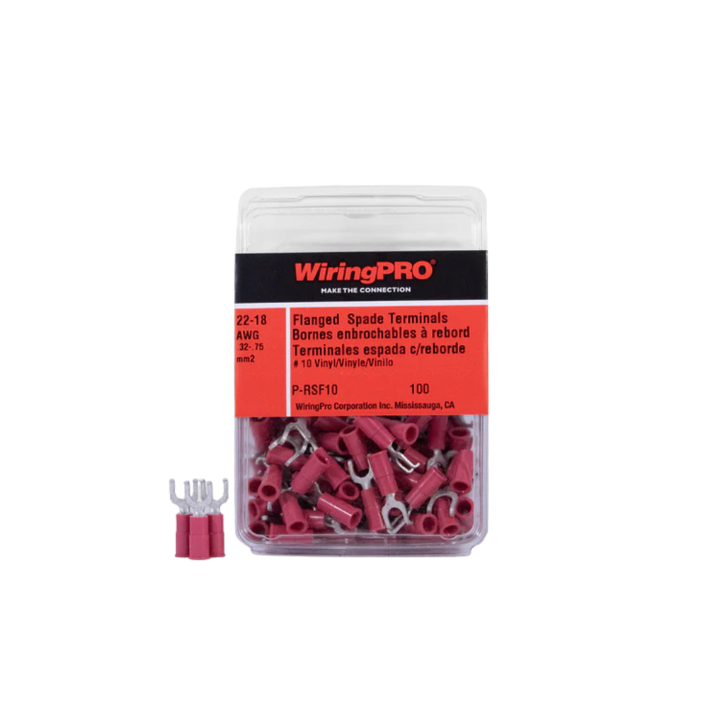 22-18 FLANGED BLOCK SPADE TERMINAL #10 STUD
100/PKG