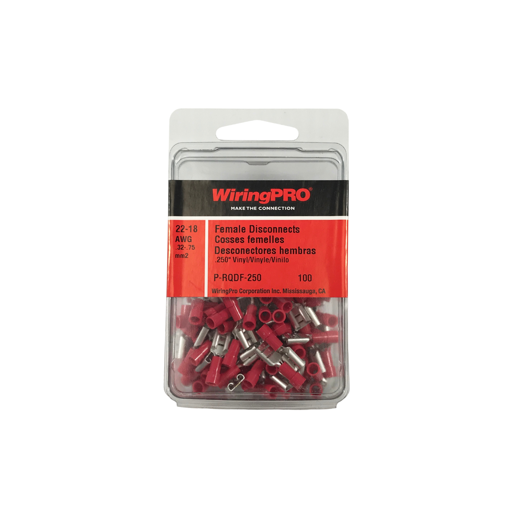 22-16 FEMALE QUICK DISCONNECT .250" 100/PKG