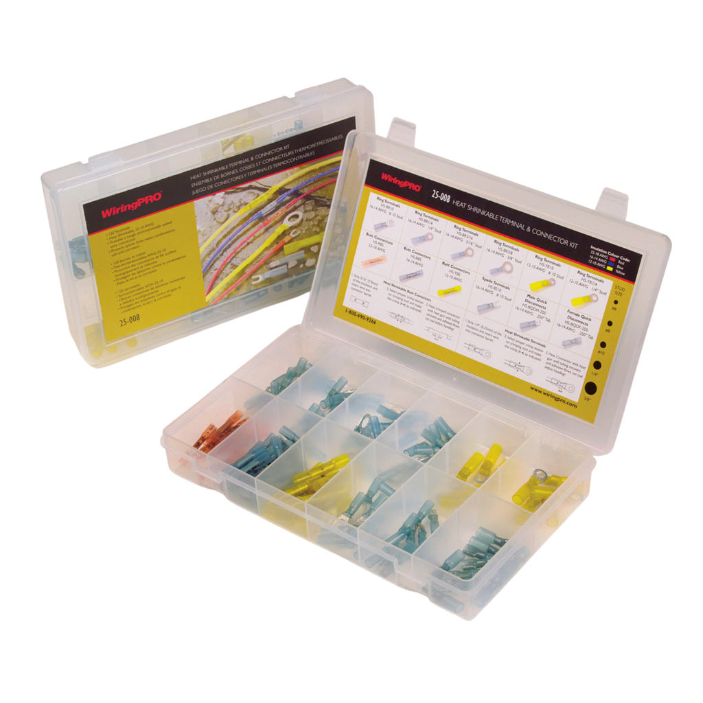 KIT HEAT SHRINKABLE TERMINAL & CONNECTOR KIT (120
PIECES)