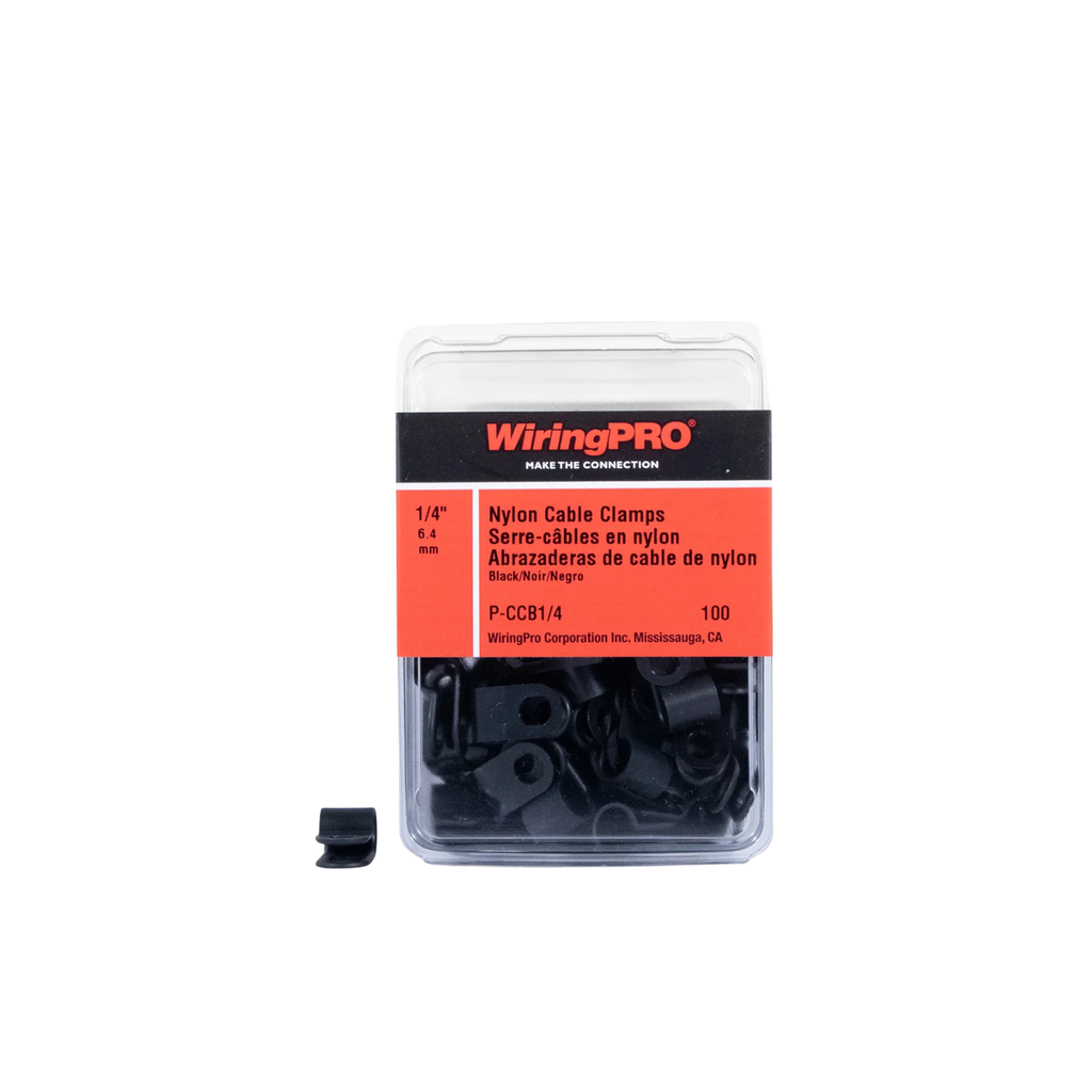 1/4" CABLE CLAMP - BLACK 100/PKG