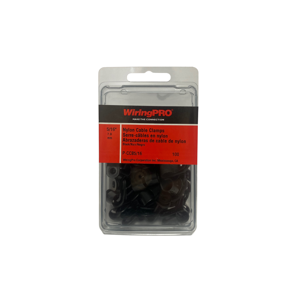 5/16" CABLE CLAMP - BLACK 100/PKG