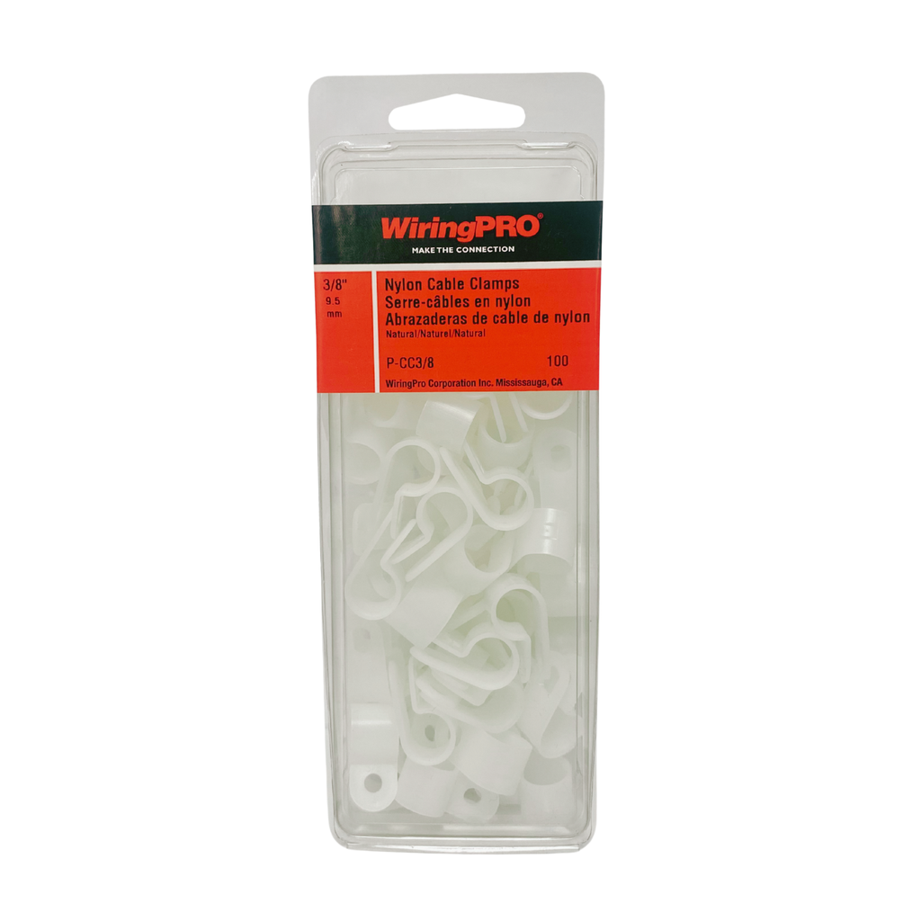3/8" CABLE CLAMP - NATURAL 100/PKG