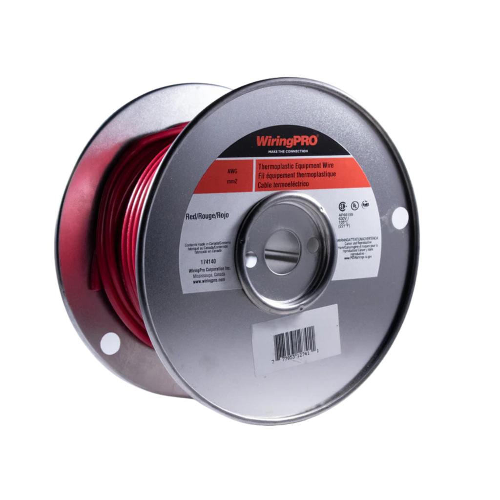 THERMOPLASTIC EQUIPMENT WIRE AWG 12 100' RED