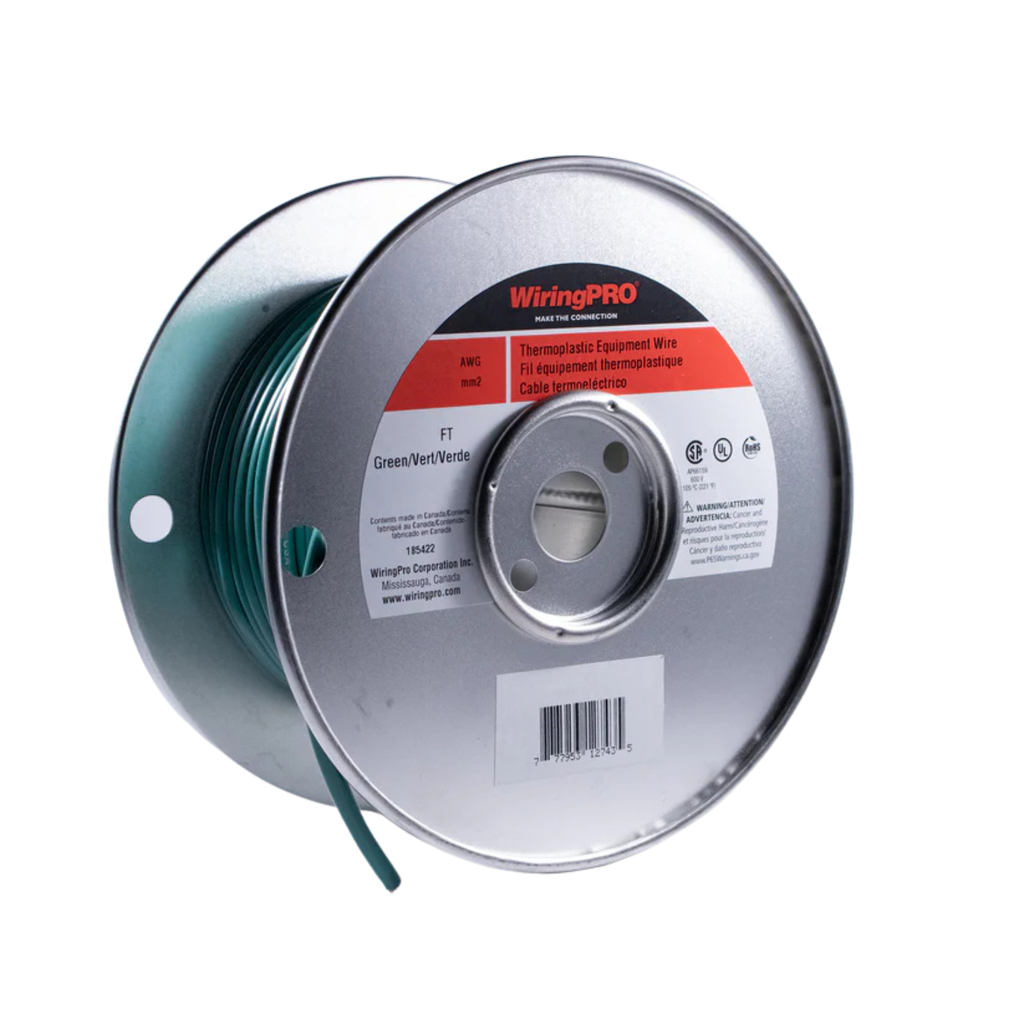 THERMOPLASTIC EQUIPMENT WIRE AWG 12 100' GREEN