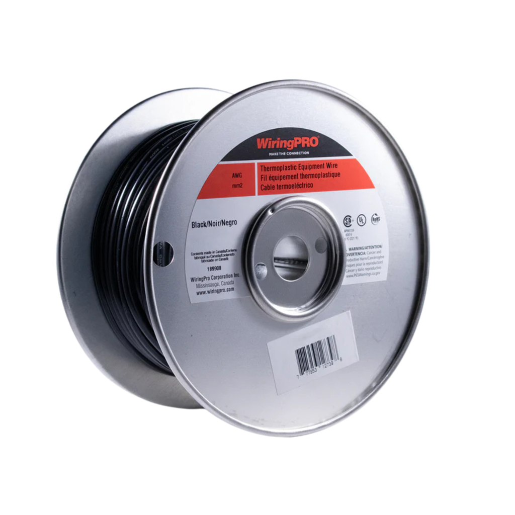 THERMOPLASTIC EQUIPMENT WIRE AWG 14 100' BLACK