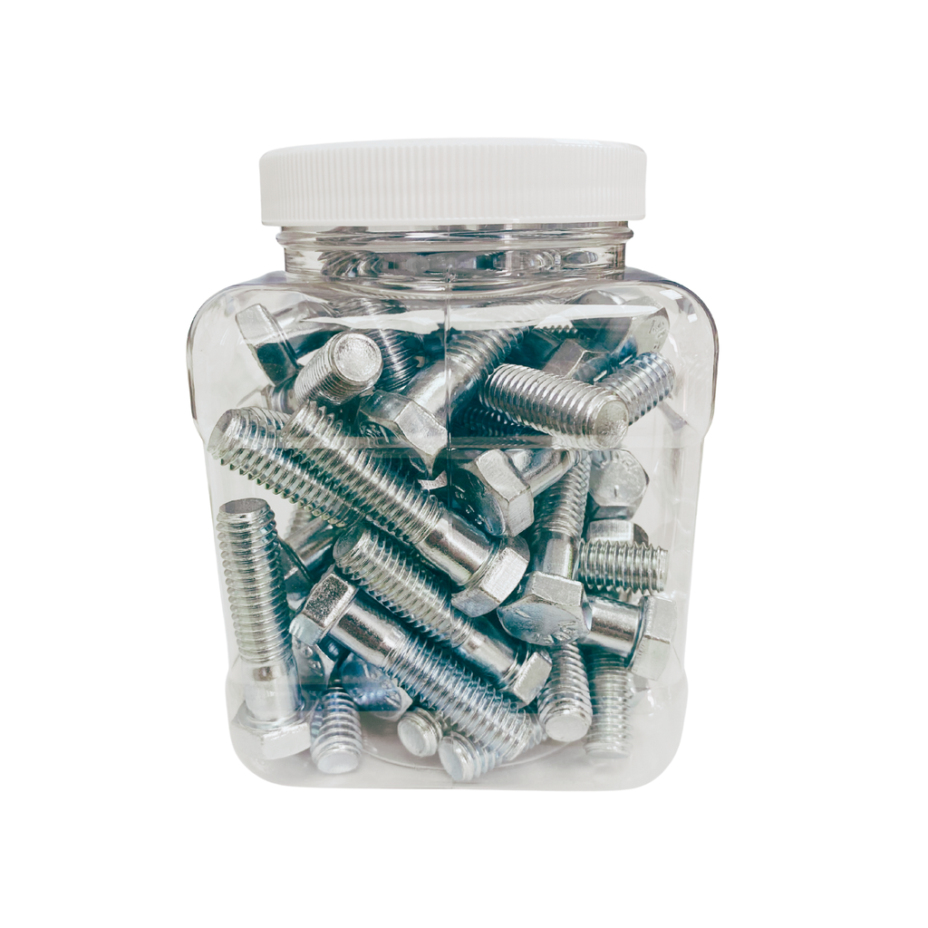 3/8" X 1-1/2" HEX HEAD CAP SCREW EG ZINC - 50 PACK