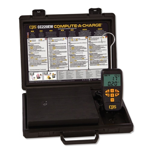 [CC220EW] CC220EW COMPUTE-A-CHARGE® WIRELESS 220 LB ELECTRONIC SCALE, 0.25 OZ ACCURACY & RESOLUTION WITH CPS LINK™ MOBILE APPLICATION AND HARD CASE - 8.75 INCH PLATFORM