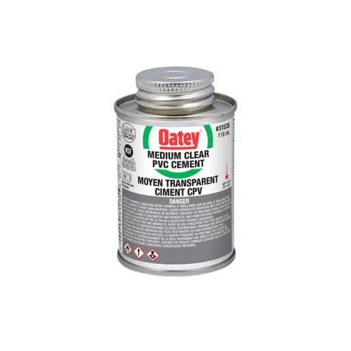 [31535] OATEY® MEDIUM CLEAR PVC CEMENT CAN 118ML