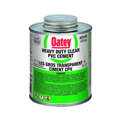 [31478] OATEY® HEAVY DUTY CLEAR PVC CEMENT 473ML