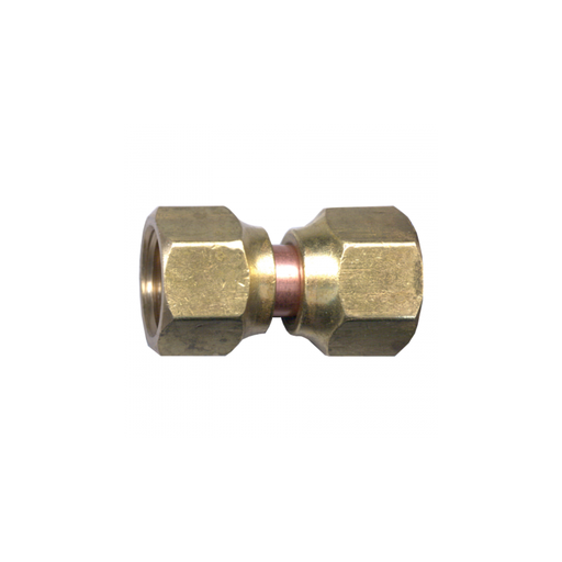 [34-4] BRASS FORGED NUT COUPLING 1/4F.SAESW