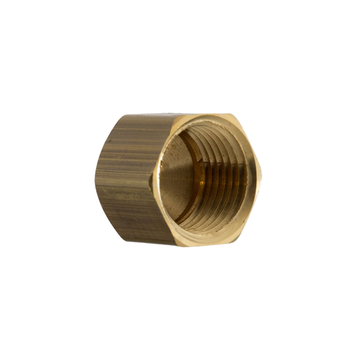 [61CAP-8] BRASS COMPRESSION CAP NUT 1/2
