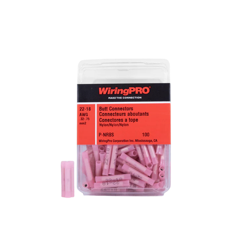[P-NRBS] 22-18 NYLON BUTT CONNECTOR 100/PKG
