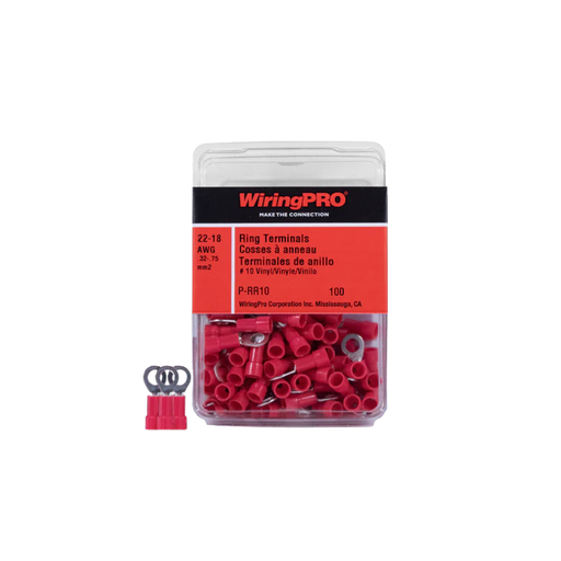 [P-RR10] 22-18 RING TONGUE TERMINAL #10 STUD 100/PKG