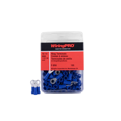 [P-BR8] 16-14 RING TONGUE TERMINAL #8 100/PKG