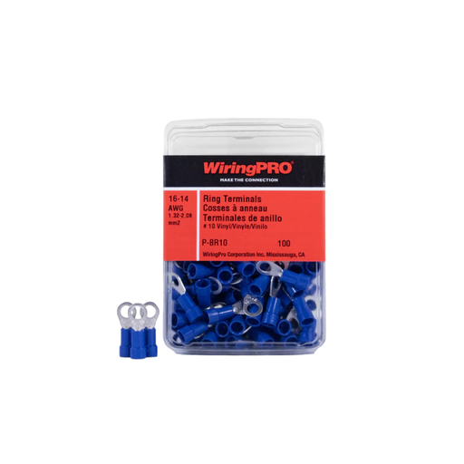 [P-BR10] 16-14 RING TONGUE TERMINAL #10 STUD 100/PKG