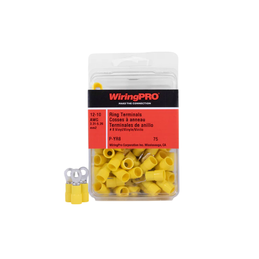 [P-YR8] 12-10 RING TONGUE TERMINAL #8 STUD 75/PKG