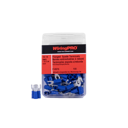 [P-BSF6] 16-14 FLANGED BLOCK SPADE TERMINAL #6 STUD
100/PKG