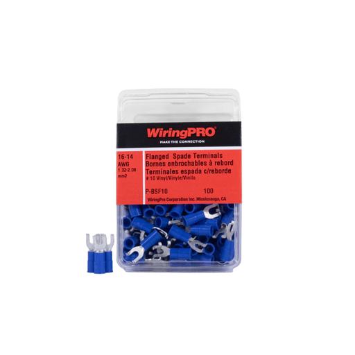 [P-BSF10] 16-14 FLANGED BLOCK SPADE TERMINAL #10 STUD
100/PKG