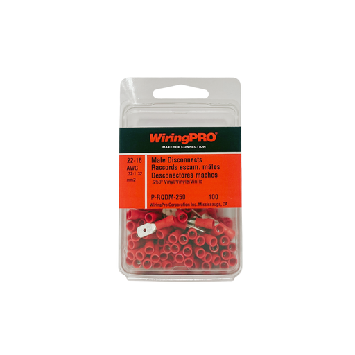 [P-RQDM-250] 22-16 MALE QUICK DISCONNECT .250" 100/PKG