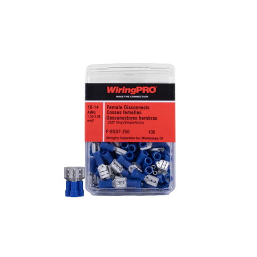 [P-BQDF-250] 16-14 FEMALE QUICK DISCONNECT .250" 100/PKG