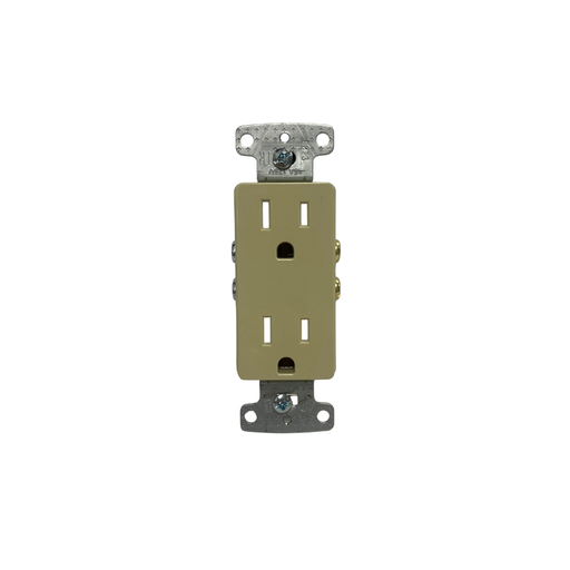 [P-15DRTI] DECORA DUPLEX RECEPTACLE, TAMPER RESISTANT - IVORY