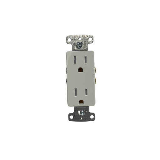 [P-15DRTW] DECORA DUPLEX RECEPTACLE, TAMPER RESISTANT -WHITE
