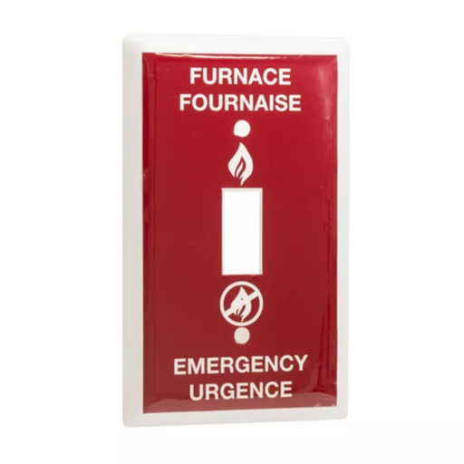 [P-6851RF] 1 GANG TOGGLE COVER WITH FURNACE + OFF/ON - RED