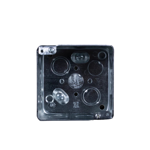 [P-52171] 4" SQUARE BOX 2-1/2"D
(6) 1/2" (2) 3/4" KNOCKOUTS