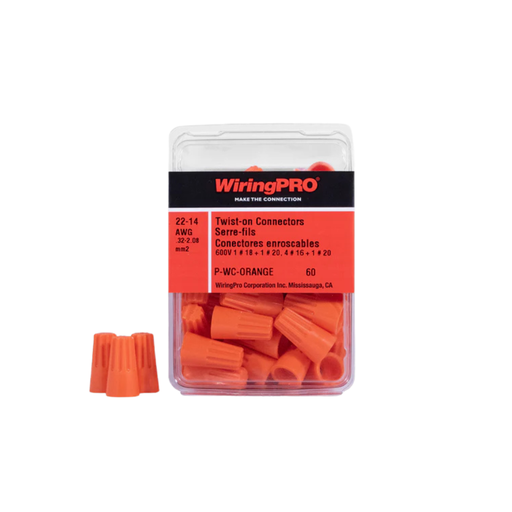 [P-WC-ORANGE] 22-14 TWIST-ON WIRE CONNECTOR - ORANGE 60/PKG 