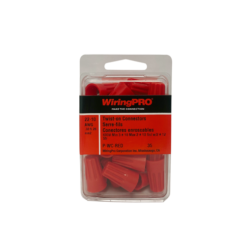 [P-WC-RED] 22-10 TWIST-ON WIRE CONNECTOR - RED 35/PKG
