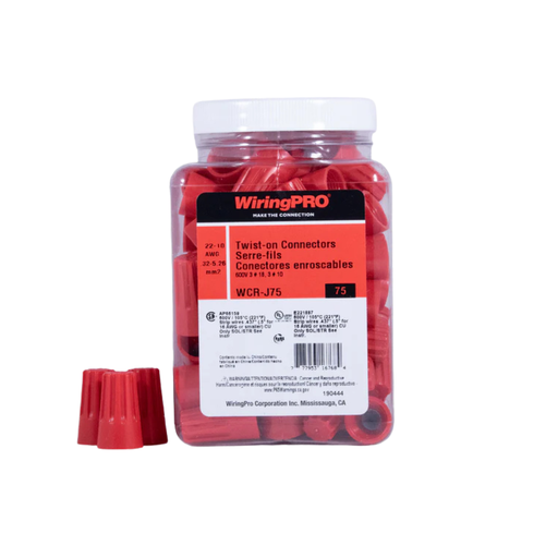 [WCR-J75] 22-10 TWIST-ON CONNECTOR - RED 75/JAR