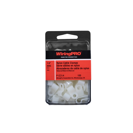 [P-CC1/4] 1/4" CABLE CLAMP - NATURAL 100/PKG